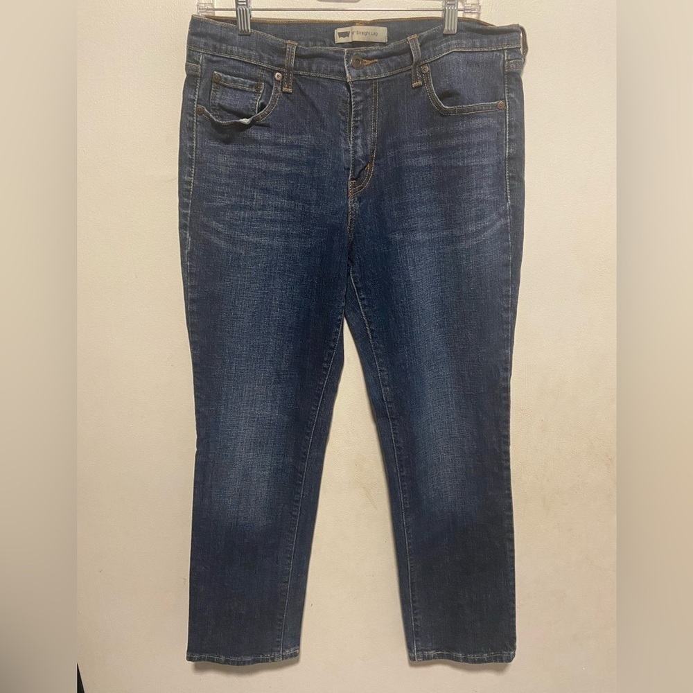 Levi’s 505 Women’s Dark Wash Casual Straight Leg Denim Jeans Size 12S